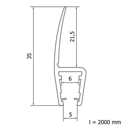 Zvislé dverové tesnenie M0880