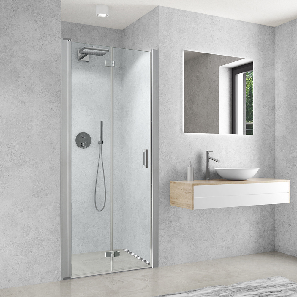 Jednokrídlové sprchové dvere na inštaláciu do niky ND - CI PIL