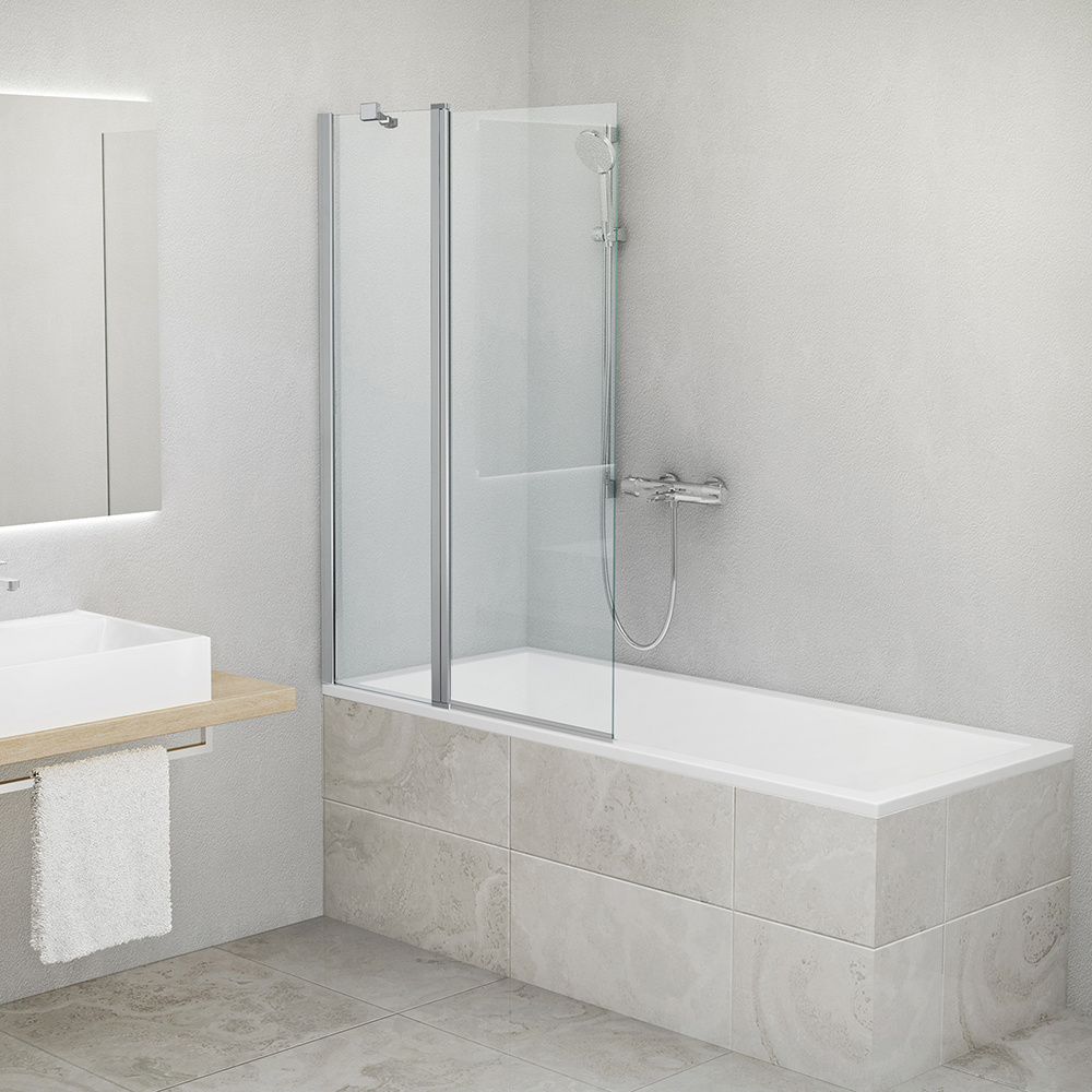 Vaňová zástena obojstranne otvárateľná s pevnou časťou - CI BAF